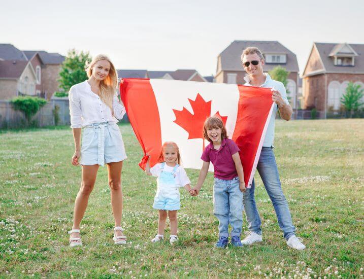 Happy family reunited in Canada.